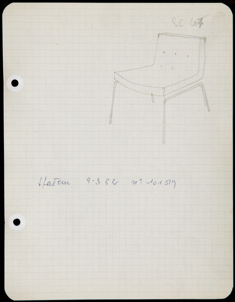 Siège chaise SC 107, 1962