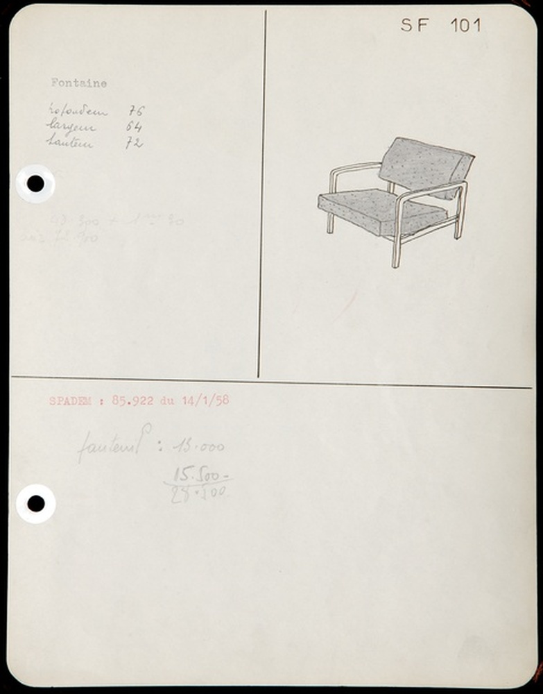 Siège fauteuil sSF 101, 1958