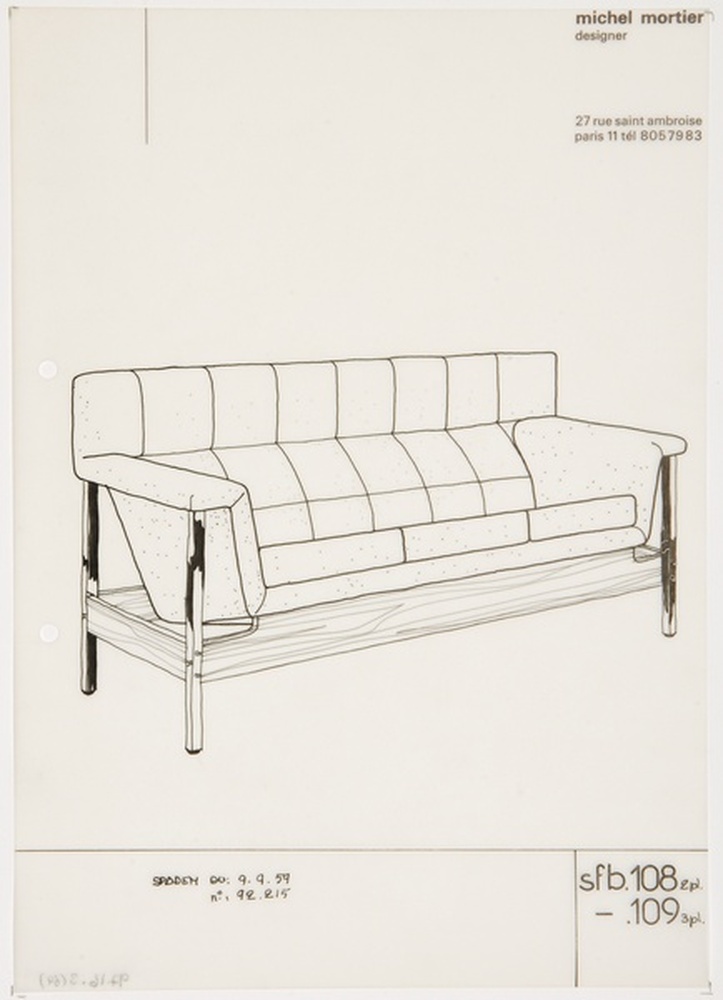 Siège fauteuil banquette SFB 108, SFB 109, SFB 110, 1959 - 1961