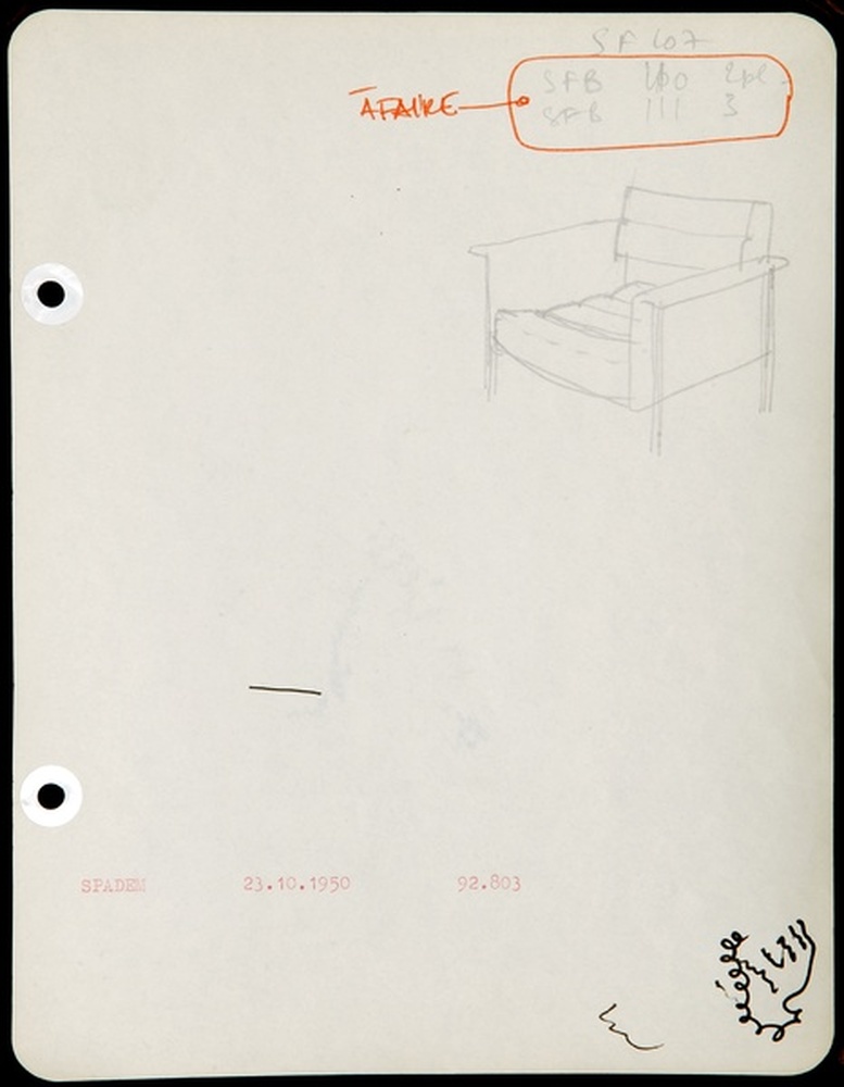 Siège fauteuil SF 107, 1959