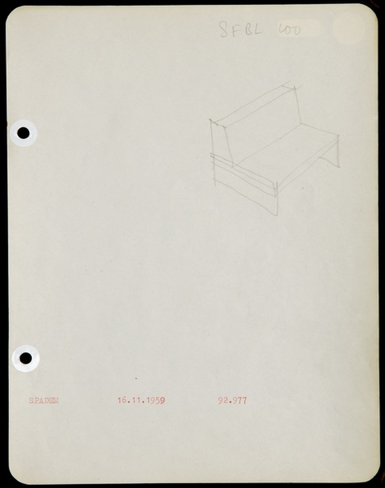 Siège fauteuil banquette lit SFBL 100, 1959