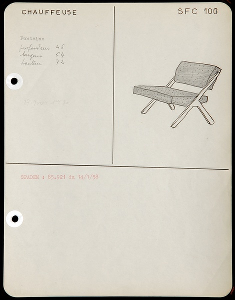 Siège fauteuil chauffeuse SFC 100, 1958