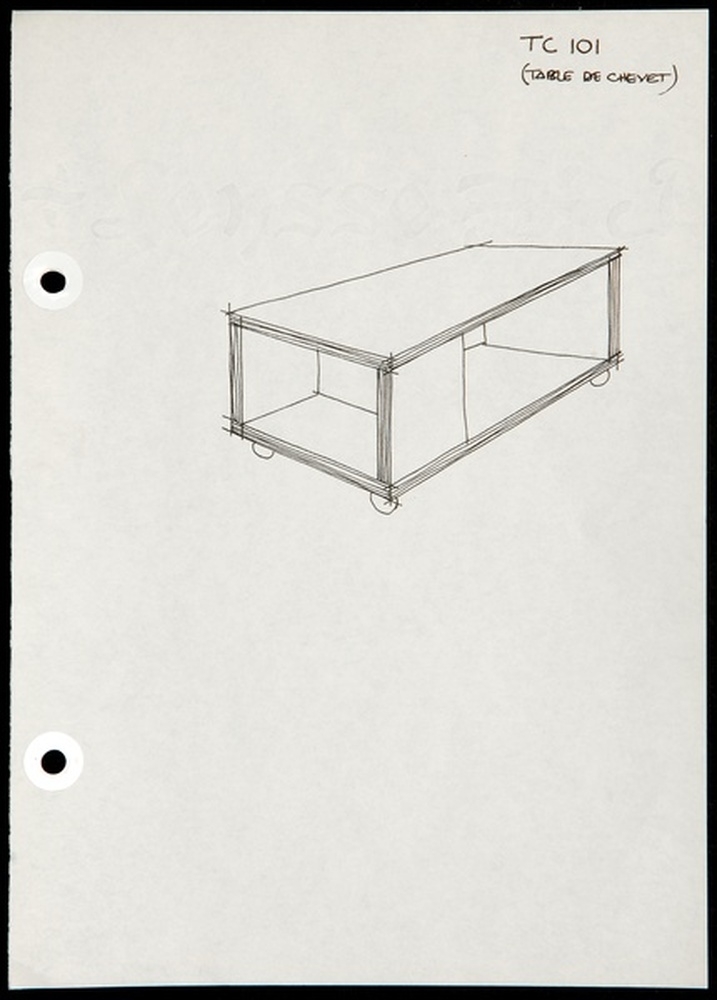 Table de chevet TC 101, vers 1976