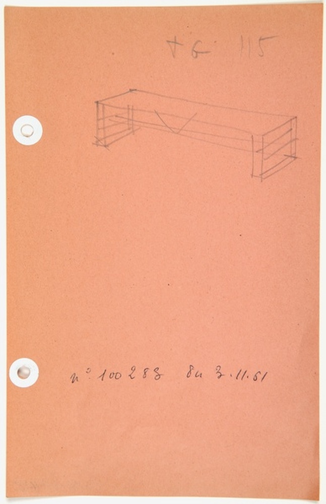 Table guéridon TG 115, 1960 - 1961