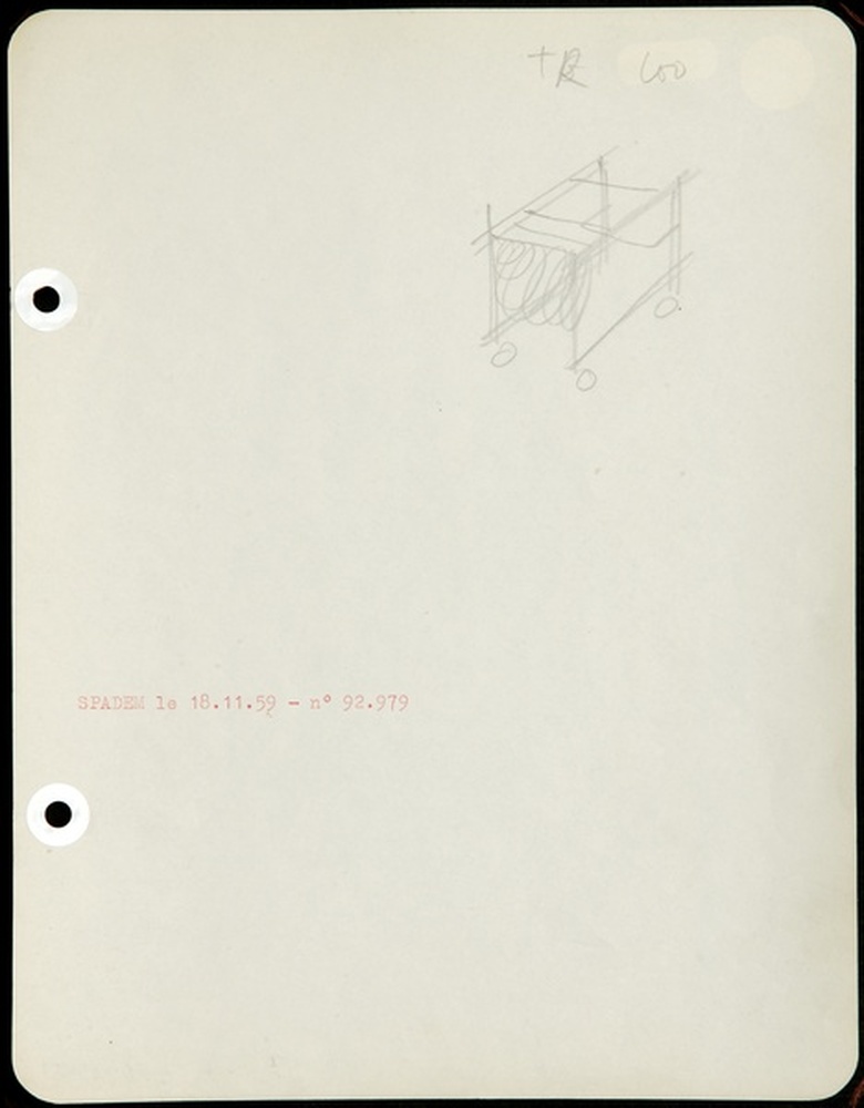 Table repas TR 100 table repas (servante) TRO 100, 1959