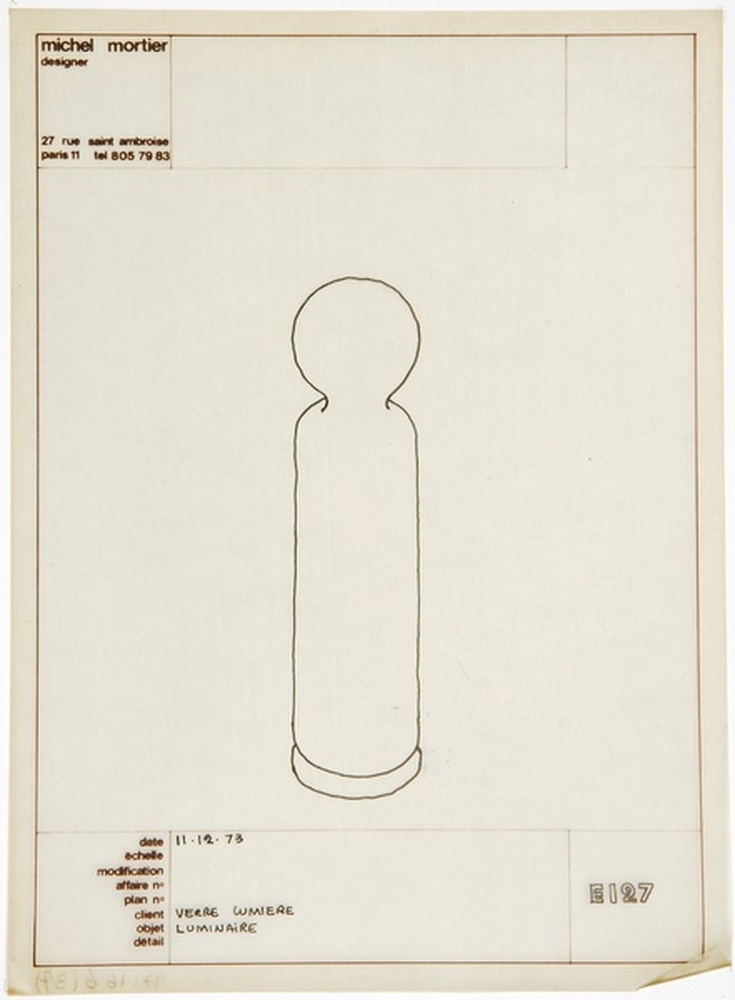 Eclairage E 127, Verre lumière, 1972 - 1973