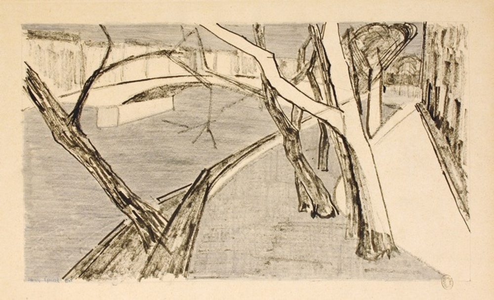 Arbres quai du Louvre et pont du Carrousel