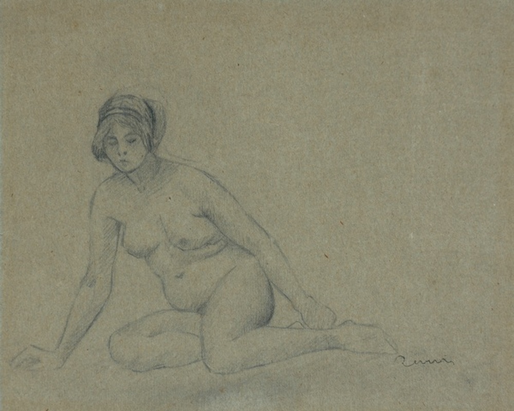Femme nue assise