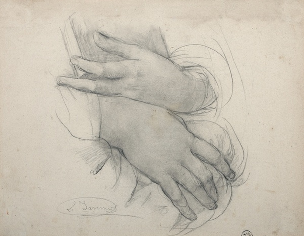 Etude de mains croisées