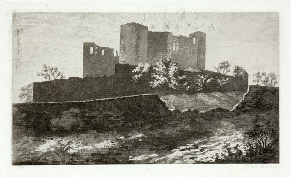 Vue du château de Montrond les Bains (Loire)