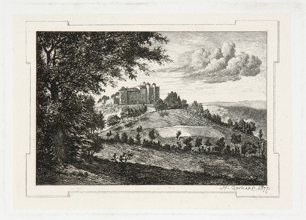 Vue de Feugerolles : façade du Levant