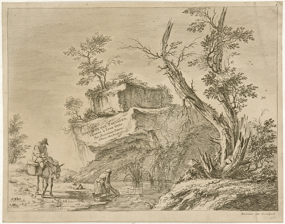 Titre d'une suite de dix paysages