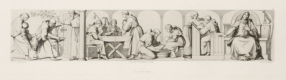 Planche X : travaux dans un monastère