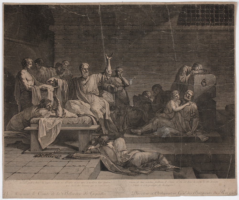 Socrate exhorte ses disciples ou La mort de Socrate