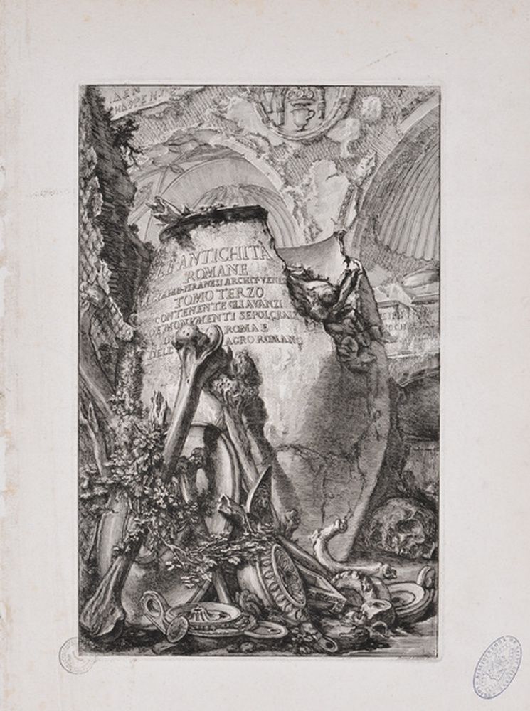 Page de titre du vol III contenant les vestiges d'édifices funéraires