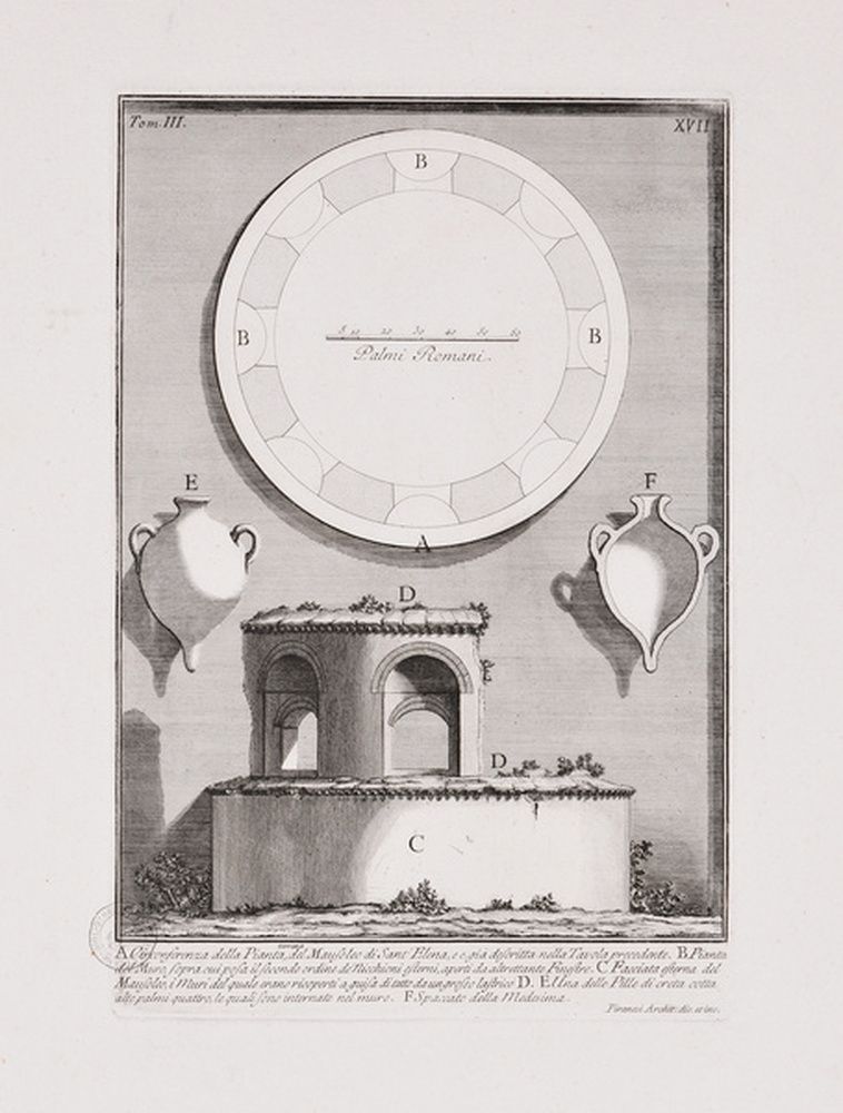 Plan au sol du mausolée de Sainte-Hélène