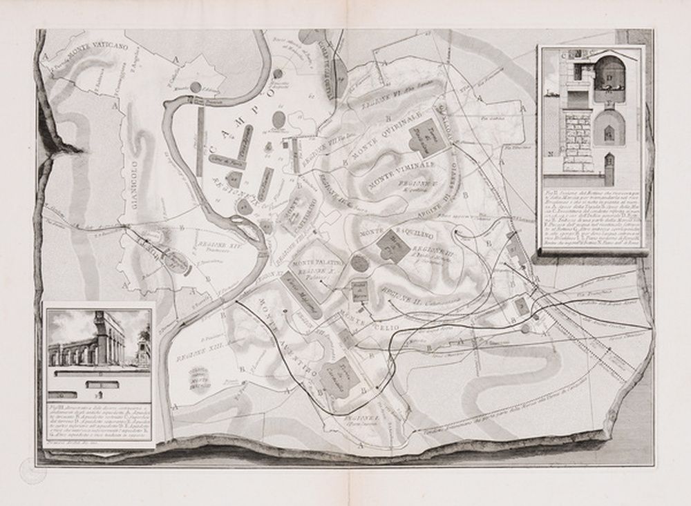 Carte topographique de Rome Bas