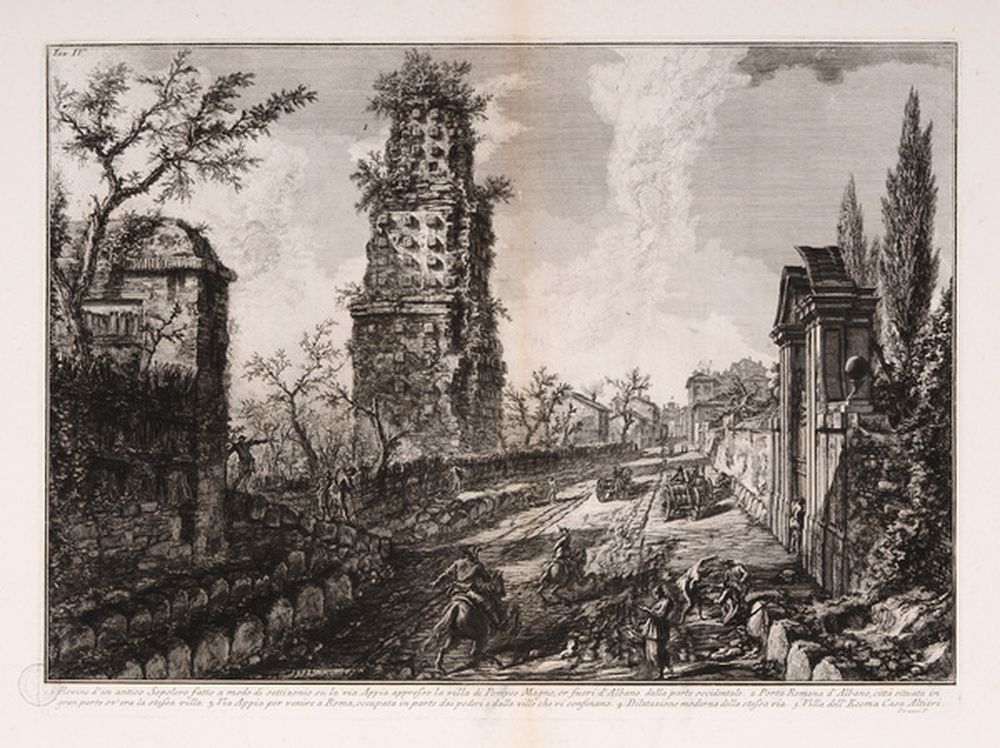 Ruines d'un tombeau sur la via Appia Antica