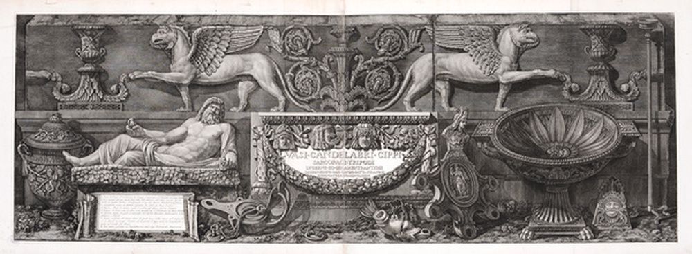Page de titre : vases, candélabres, cippes, sarcophages, tripodes, lampes et ornements