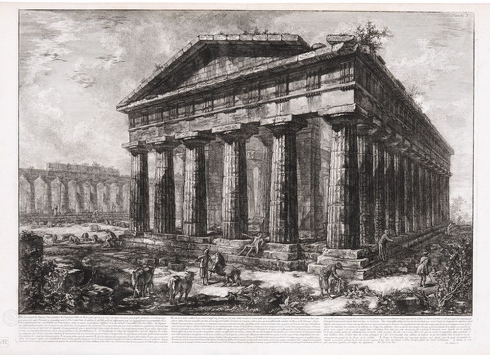 Vue du temple de Neptune, dieu protecteur de Paestum