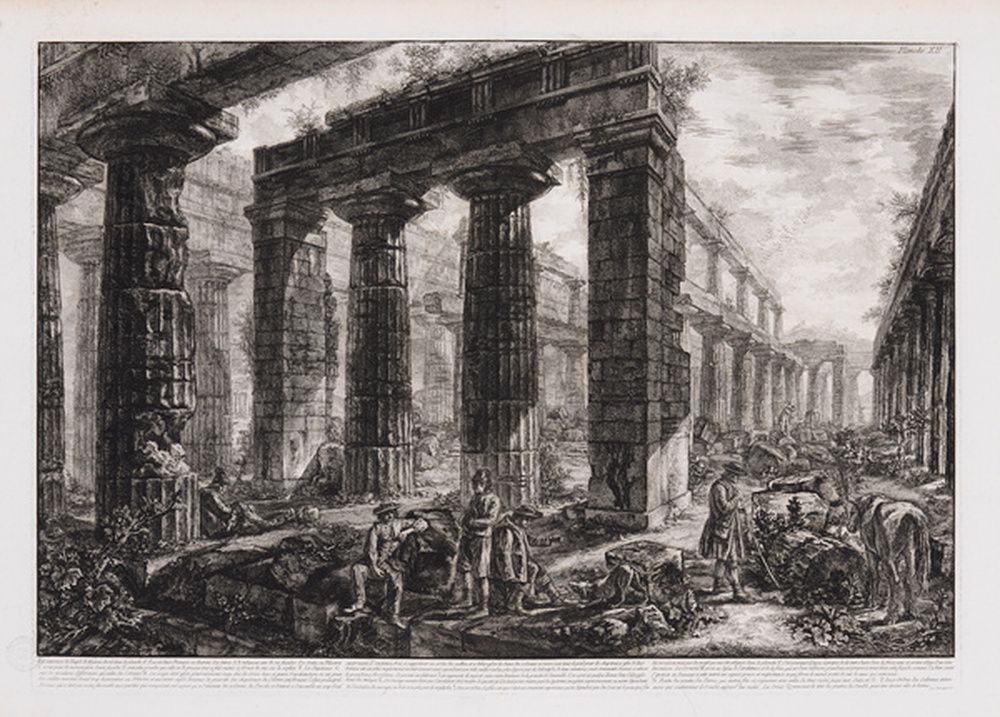 Vue intérieure du temple de Neptune