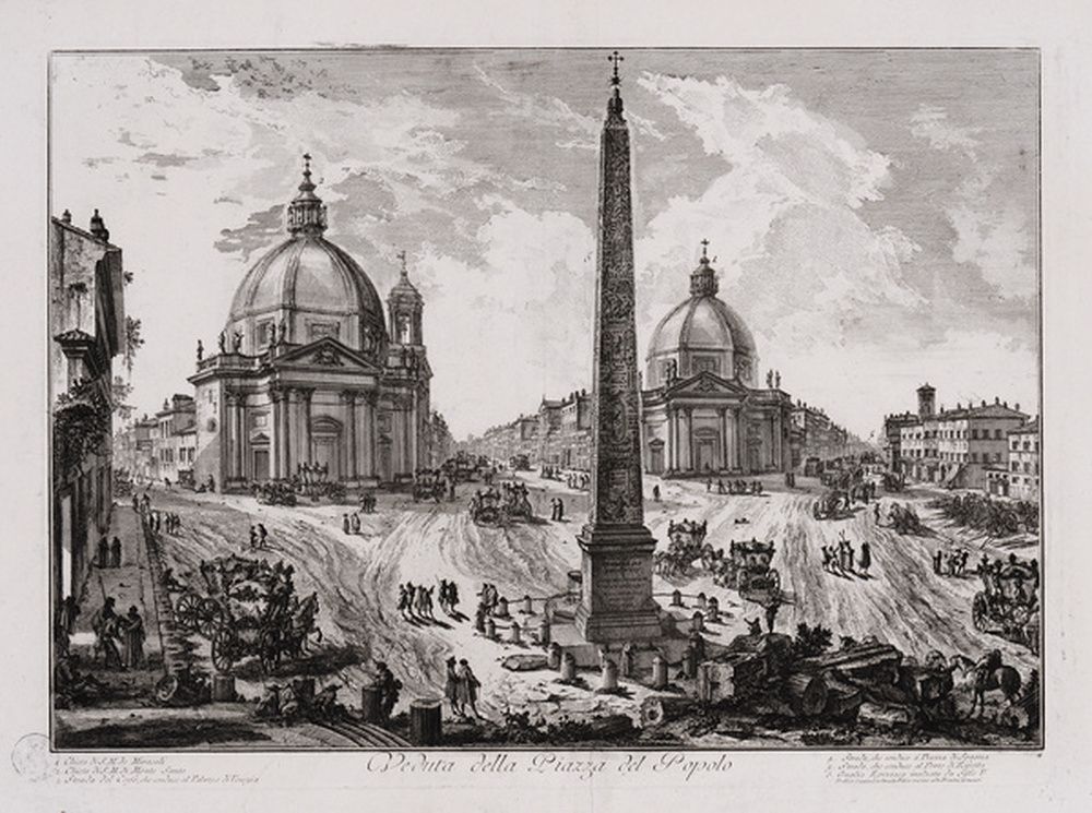 Vue de la piazza del Popolo