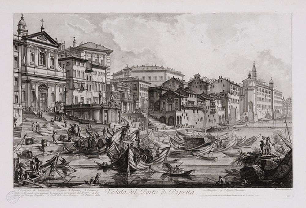 Vue du port de Ripetta