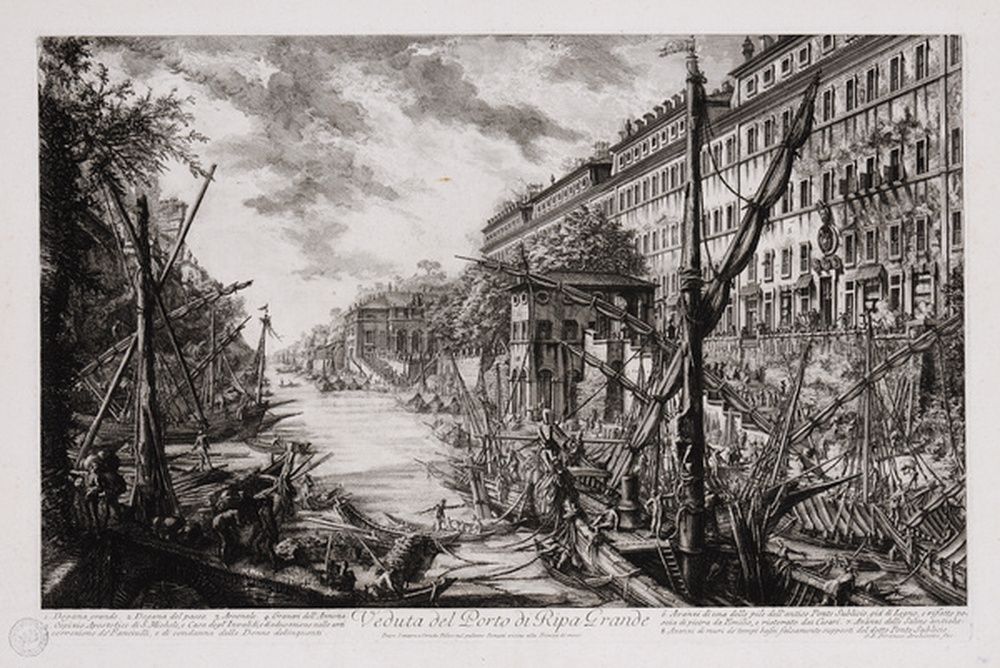 Vue du port de Ripa Grande