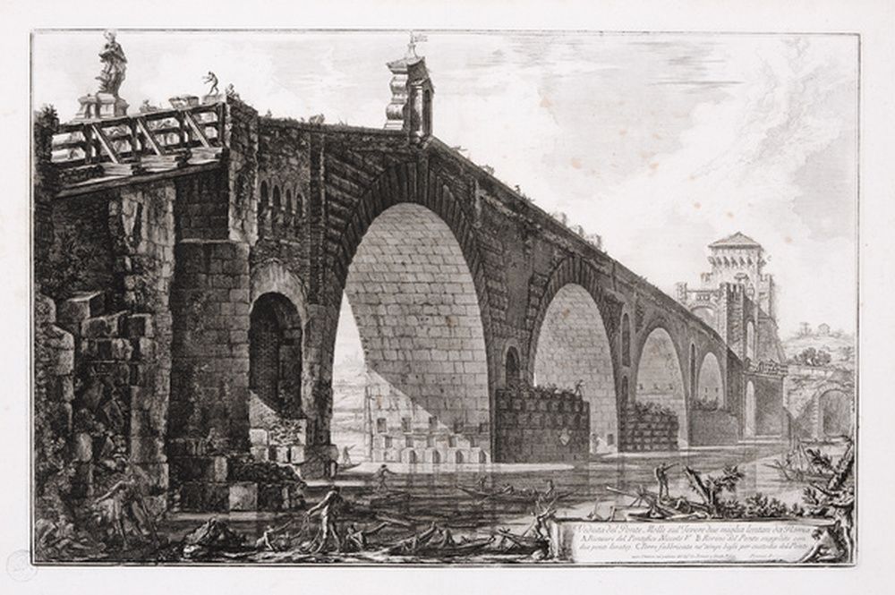 Vue du Ponte a deux miles de Rome