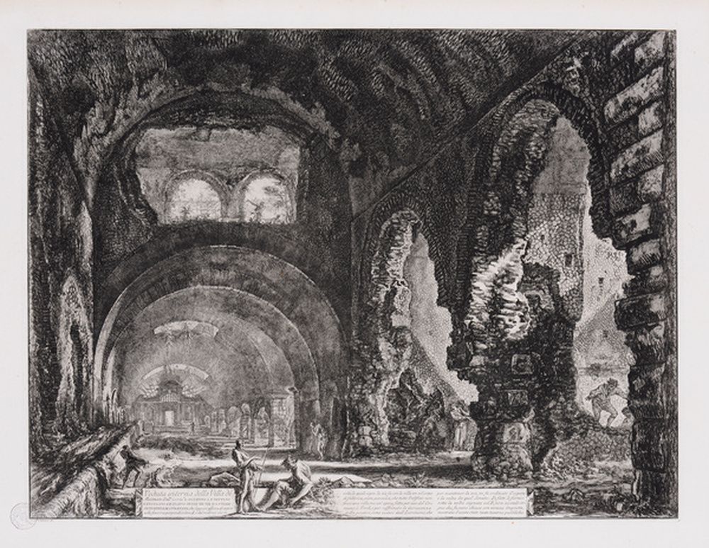 Vue intérieure de la villa de Mécène