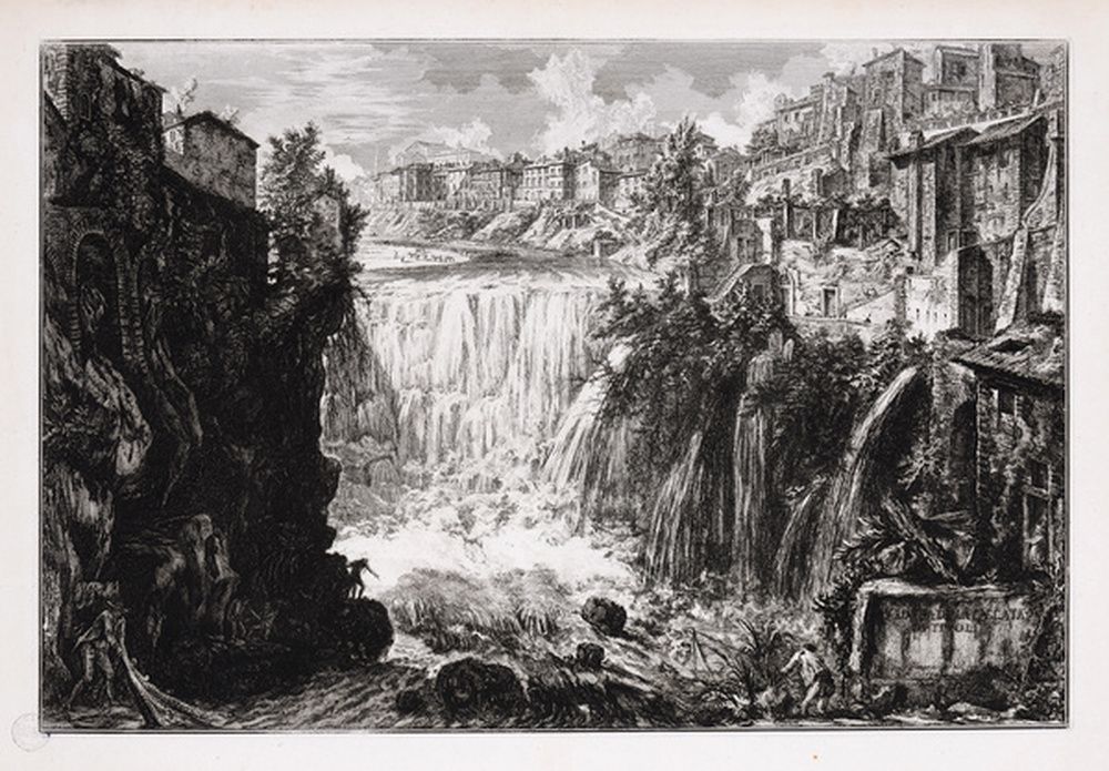 Vue de la grande cascade à Tivoli