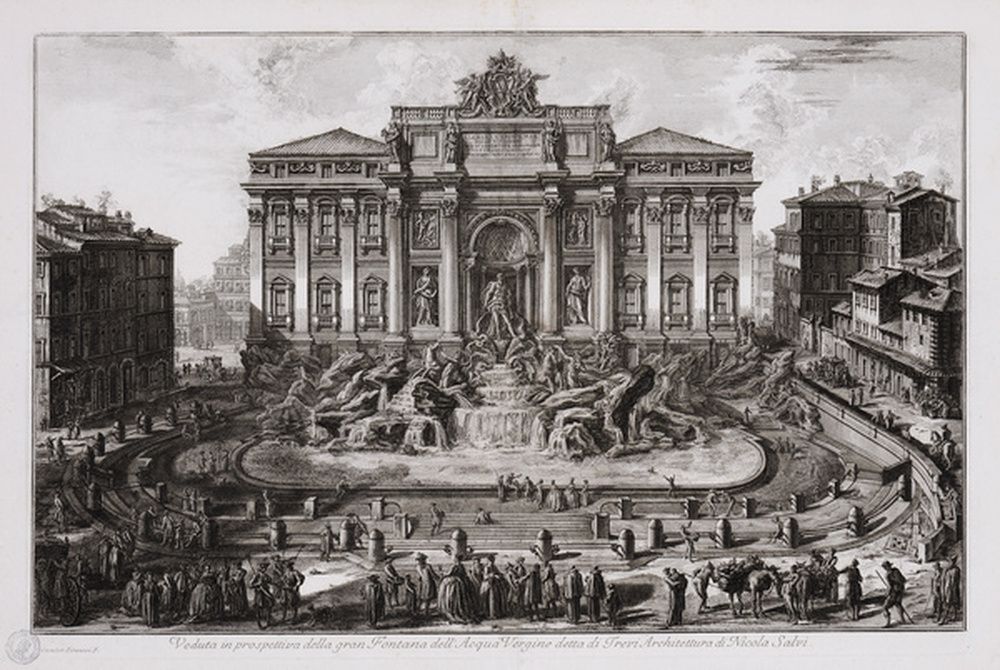 Vue de la fontaine de Trevi