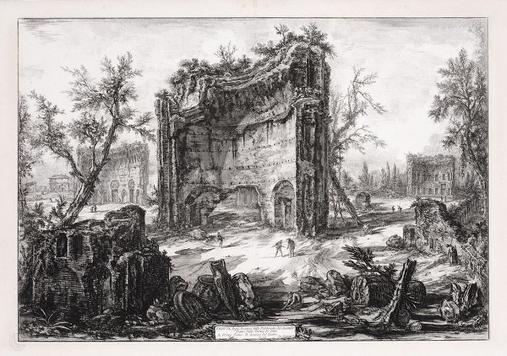 Vestiges du second étage des thermes de Titus