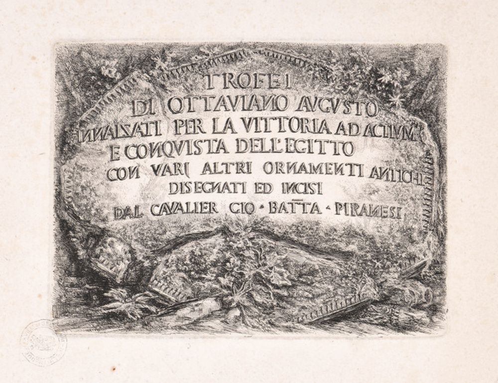 Page de titre : Trophées d'Octave Auguste