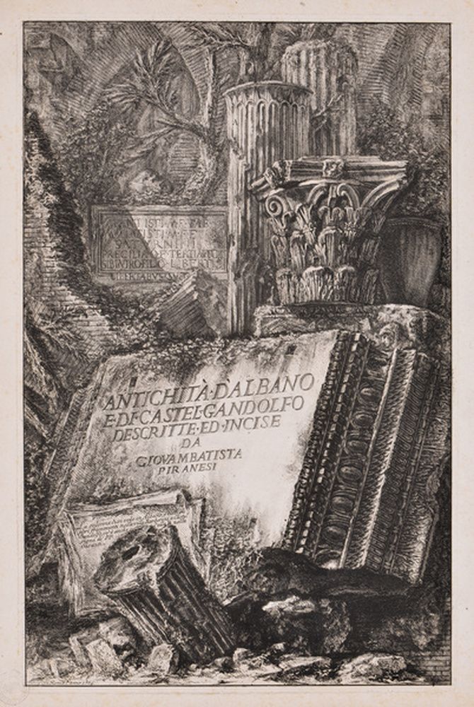 Page de titre : Antiquités d'Albano et Castel Gandolfo