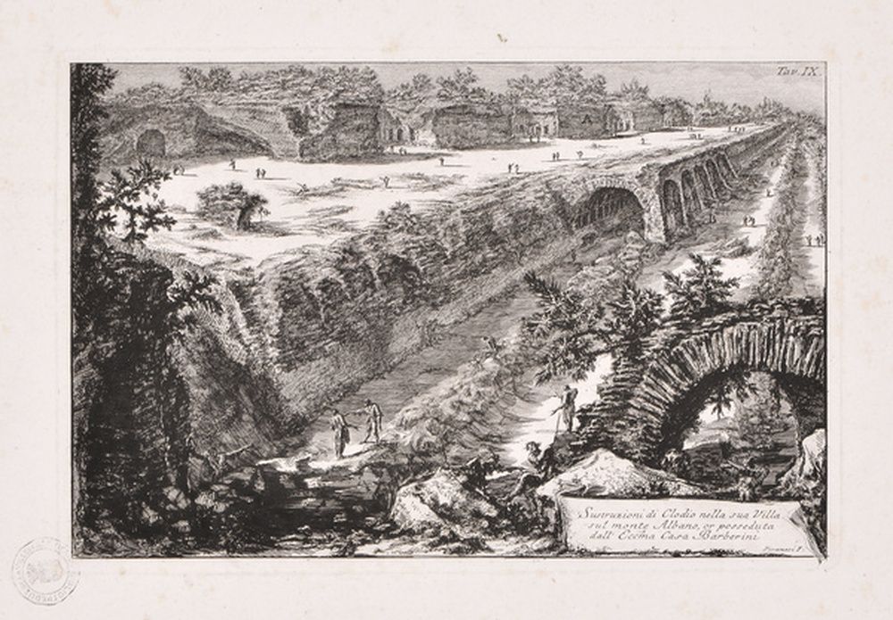 Substructures de la villa de Clodius sur le mont Albano