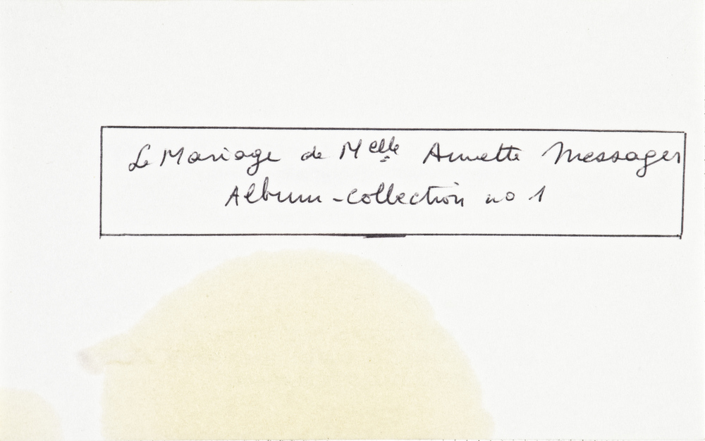 Le mariage de Mlle Annette Messager