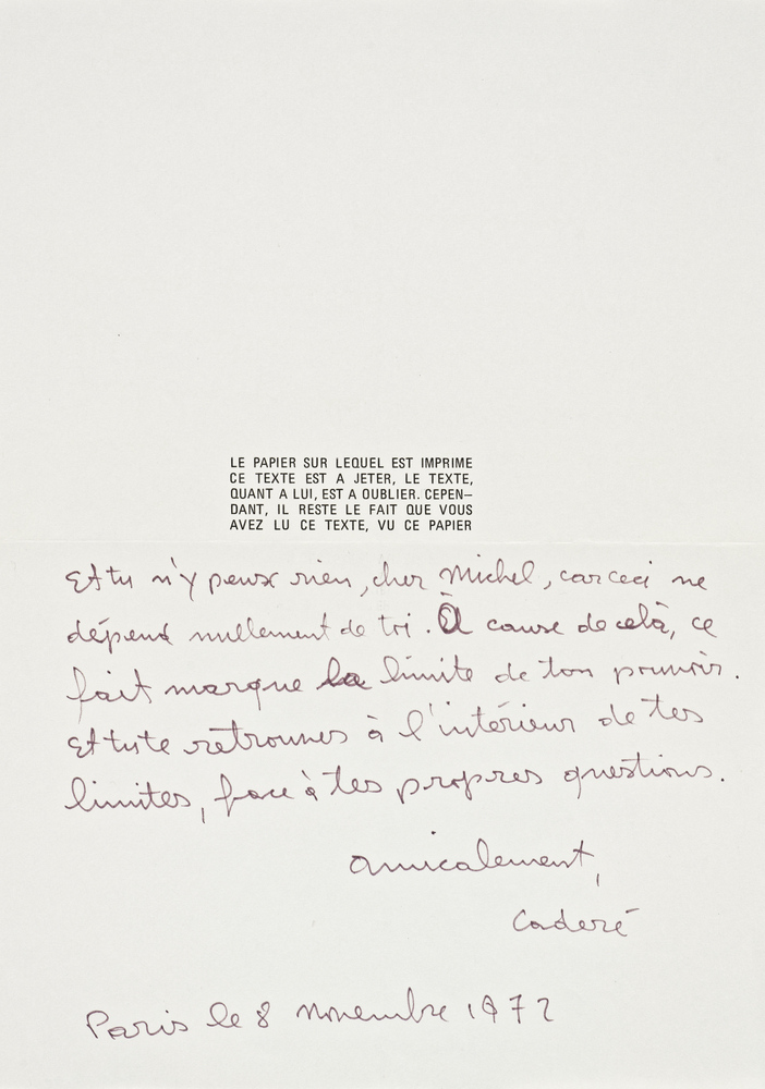 Le papier sur lequel est imprimé ce texte est à jeter...
