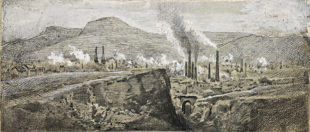 Paysage de mine près de Saint-Chamond
