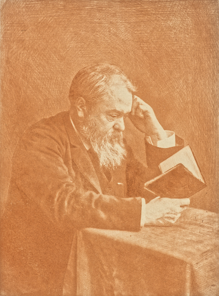 Autoportrait, Félix Thiollier lisant